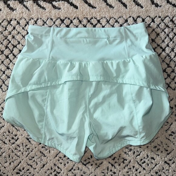 GYM Rainbow Women's High Waisted Running Shorts NWOT size Small Mint Green - Picture 4 of 12